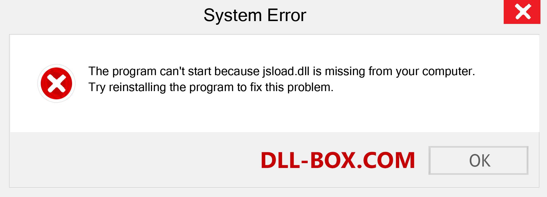  jsload.dll file is missing?. Download for Windows 7, 8, 10 - Fix  jsload dll Missing Error on Windows, photos, images